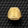 image:imageRossSimons Italian 24kt Gold FleurDeLis 1Gram Ingot Signet Ring With 14kt Yellow Gold BandNo Gemstone