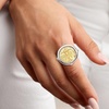 image:imageRossSimons Italian 2Tone Sterling Silver Replica Florin Coin RingNo Gemstone
