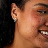 image:imageRossSimons Italian 80 ct tw Simulated Emerald and 40 ct tw CZ Square Hoop Earrings in Sterling Silver