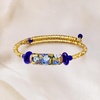 image:imageRossSimons Italian Blue Murano Glass Floral Bead Wrap Bracelet