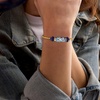 image:imageRossSimons Italian Blue Murano Glass Floral Bead Wrap Bracelet