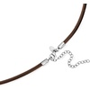 image:imageRossSimons Italian Brown Leather Cord Necklace With Sterling Silver 18 inches