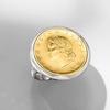 image:imageRossSimons Italian Genuine 20Lira Coin Ring in Sterling SilverNo Gemstone