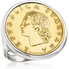 image:imageRossSimons Italian Genuine 20Lira Coin Ring in Sterling SilverNo Gemstone
