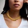 image:imageRossSimons Italian Golden Murano Glass Bead Torsade Necklace With 18kt Gold Over SterlingNo Gemstone
