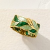 image:imageRossSimons Italian Green Enamel Leaf Ring in 14kt Yellow GoldNo Gemstone