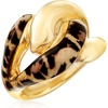 image:imageRossSimons Italian LeopardPrint Enamel Link Ring in 18kt Gold Over SterlingNo Gemstone