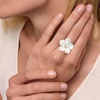 image:imageRossSimons Italian MotherOfPearl and 30 Carat CZ Flower Ring in 18kt Gold Over Sterlingmother of pearl