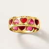 image:imageRossSimons Italian Pink and Red Enamel Heart Ring in 14kt Yellow GoldNo Gemstone