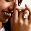 image:imageRossSimons Italian Sterling Silver Asymmetrical SquareTop RingNo Gemstone