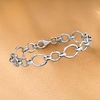 image:imageRossSimons Italian Sterling Silver Cable and OvalLink Braceletno gemstone