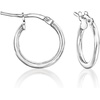image:imageRossSimons Italian Sterling Silver Jewelry Set Hoop Earrings and 2 Pairs Of Interchangeable Religious Drops