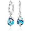 image:imageRossSimons Italian Sterling Silver Jewelry Set Hoop Earrings and 3 Pairs Of Interchangeable Drops