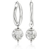 image:imageRossSimons Italian Sterling Silver Jewelry Set Hoop Earrings and 3 Pairs Of Interchangeable Drops