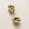 image:imageRossSimons Italian Sterling Silver and 18kt Gold Over Sterling Love Knot Earrings