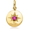 image:imageRossSimons OctoberPink Tourmaline  Italian Birthstone Starburst Charm in 10kt Yellow Gold