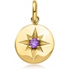 image:imageRossSimons OctoberPink Tourmaline  Italian Birthstone Starburst Charm in 10kt Yellow Gold