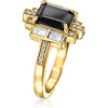 image:imageRossSimons Onyx and MotherOfPearl Ring With 10 ct tw White Topaz in 18kt Gold Over Sterlingmother of pearl