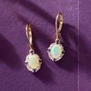 image:imageRossSimons Opal and 20 ct tw Sapphire Drop Earrings With 14 ct tw Diamonds in 14kt Yellow Gold