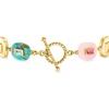 image:imageRossSimons Pink Opal Turquoise and 180 ct tw MultiGemstone Overlay Bracelet in 18kt Gold Over Sterlingblue