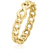 image:imageRossSimons Pure Collection Italian 14kt Yellow Gold Infinity Symbol CurbLink Ring Size 7