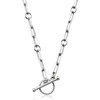 image:imageRossSimons Sterling Silver CharmCompatible Paper Clip Link Toggle NecklaceNo Gemstone