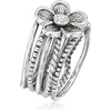 image:imageRossSimons Sterling Silver MultiRow Flower RingNo Gemstone