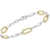 image:imageRossSimons Sterling Silver and 18kt Gold Over Sterling Paper Clip Link Braceletno gemstone