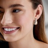 image:imageRossSimons Sterling SilverPlated Oval Hoop Earrings