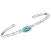 image:imageRossSimons Turquoise Hammered Cuff Bracelet in Sterling SilverStabilized Turquoise