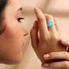 image:imageRossSimons Turquoise Ring With LabGrown Diamonds in 18kt Gold Over SterlingDiamond