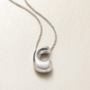 image:imageRossSimons U  Sterling SilverPlated Bubble Letter Initial Necklace 18 inches