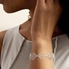 image:imageRossSimons Zina Sterling Silver Quatrefoil FanLink Bracelet 75 inches