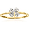 image:imagePure Collection by RossSimons 010 ct tw Diamond 4Leaf Clover Ring in 18kt Gold Over SterlingDiamond