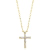 image:imagePure Collection by RossSimons 013 ct tw LabGrown Diamond Cross Necklace in 14kt Yellow Gold 16 inches