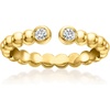 image:imagePure Collection by RossSimons 015 ct tw LabGrown Diamond OpenSpace Beaded Ring in 18kt Gold Over SterlingDiamond