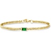 image:imagePure Collection by RossSimons 020 Carat LabGrown Emerald CurbLink Bracelet in 18kt Gold Over SterlingCreated Emerald