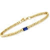 image:imagePure Collection by RossSimons 030 Carat LabGrown Sapphire CurbLink Bracelet in 18kt Gold Over SterlingCreated Sapphire