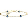 image:imagePure Collection by RossSimons 080 ct tw BezelSet LabGrown Sapphire Station Bracelet in 18kt Gold Over SterlingCreated Sapphire