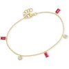 image:imagePure Collection by RossSimons 090 ct tw LabGrown Ruby and 20 ct tw LabGrown Diamond Station Bracelet in 18kt Gold Vermeil65 Inches