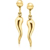 image:imagePure Collection by RossSimons 18kt Gold Over Sterling Italian Horn Drop Earrings