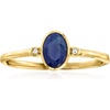 image:imagePure Collection by RossSimons Gemstone and DiamondAccented Ring in 14kt Yellow GoldSapphire