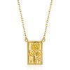 image:imagePure Collection by RossSimons Italian 10kt Yellow Gold Framed Rose NecklaceNo Gemstone