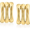 image:imagePure Collection by RossSimons Italian 10kt Yellow Gold Petite 3Row Curved Hoop Earrings