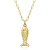 image:imagePure Collection by RossSimons Italian 18kt Gold Over Sterling Fish Necklace 16 inches