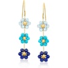 image:imagePure Collection by RossSimons MultiGemstone Bead Flower Drop Earrings in 14kt Yellow Gold