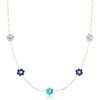 image:imagePure Collection by RossSimons MultiGemstone Bead Flower Necklace in 14kt Yellow GoldAquamarine
