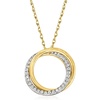 image:imageRossSimons 020 ct tw Diamond Interlocking DoubleCircle Necklace in 14kt Yellow GoldDiamond
