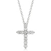 image:imageRossSimons 025 ct tw LabGrown Diamond Cross Pendant Necklace in Sterling SilverDiamond
