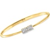 image:imageRossSimons 025 ct tw LabGrown Diamond Cuff Bracelet in 18kt Gold Over Sterling 7 inches